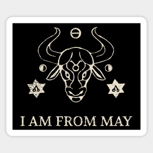 Born in May – Taurus Zodiac Design Magnet